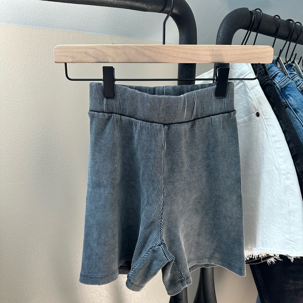 Topshop Washed Rib Bike Shorts